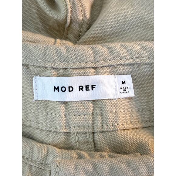 Mod Ref Tan Button Closure Straight Leg 100% Cotton High Waist Bottoms Size M - Picture 7 of 9